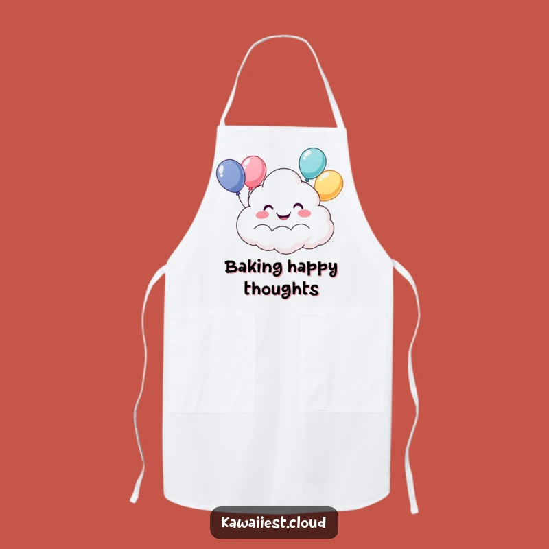 Funny Happy Cloud Apron: Cheerful Balloon Character Kitchen Wear