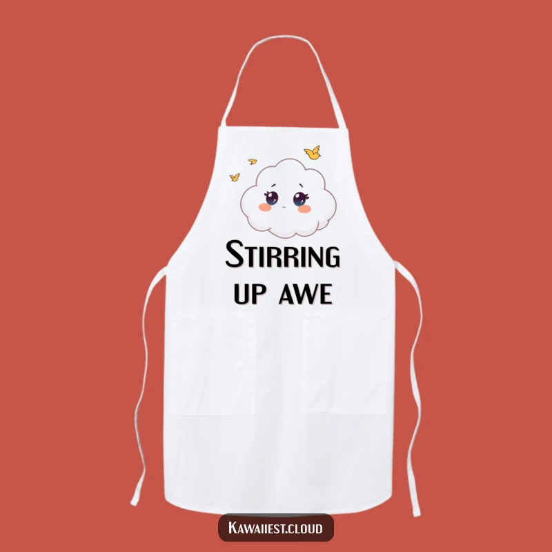 Funny Wide-Eyed Cloud Apron: Bird Watching Kitchen Helper, Practical Humorous Gift