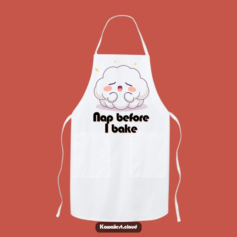 Funny Sleepy Cloud Yawn Apron - Humorous Kitchen Wear for Lazy Cooks