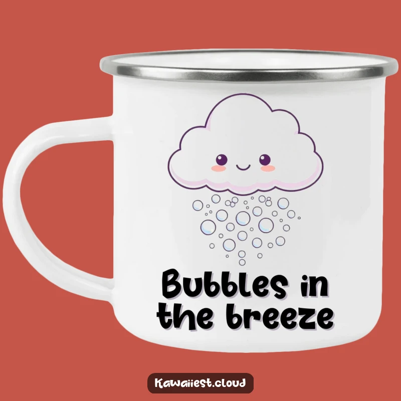 Funny Bubble Cloud Camping Mug: Outdoor Magic, Shimmering Bubbles, Perfect Funny Gift for Campers