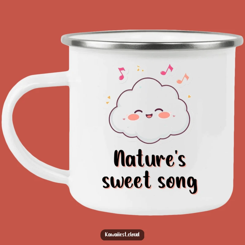 Funny Cloud Giggling Music Camping Mug: Melodic Outdoor Sip, Perfect Gift