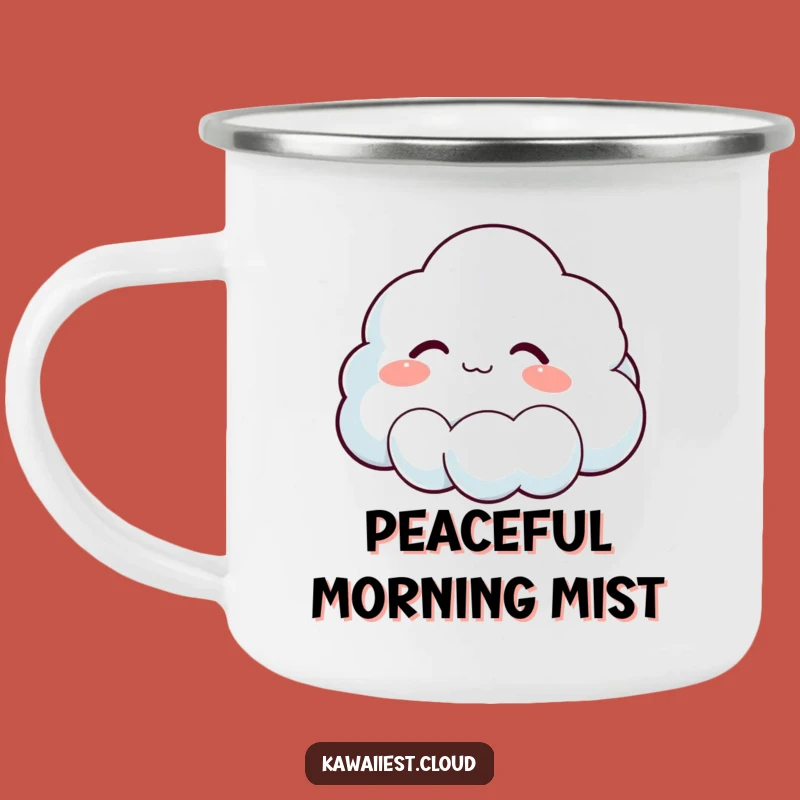 Funny Cloud Sigh Camping Mug: Durable Character Cup for Outdoor Calm