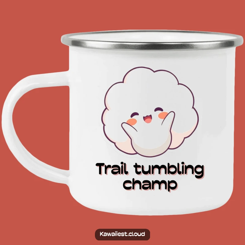 Funny Happy Cloud Camping Mug - Outdoor Joy Drinkware, Perfect Gift