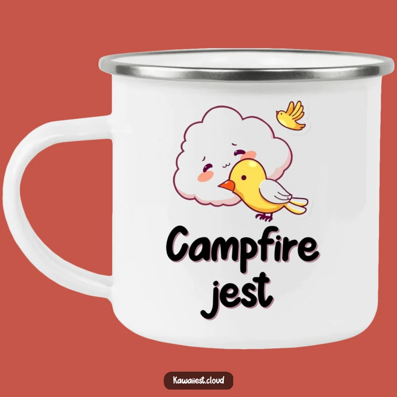 Funny Mischievous Cloud Camping Mug - Outdoor Prank Drinkware, Perfect Gift