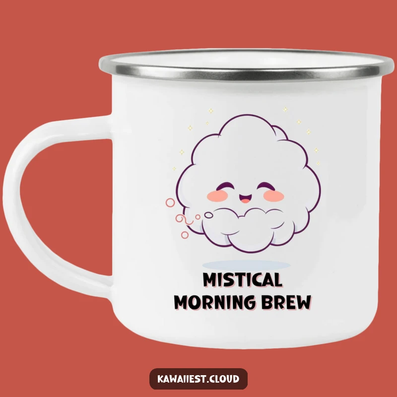 Funny Giggling Cloud Camping Mug - Sprays Adventure & Humor, Great Gift!