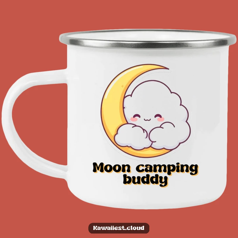Funny Cloud Moon Camping Mug - Celestial Adventure Companion Gift