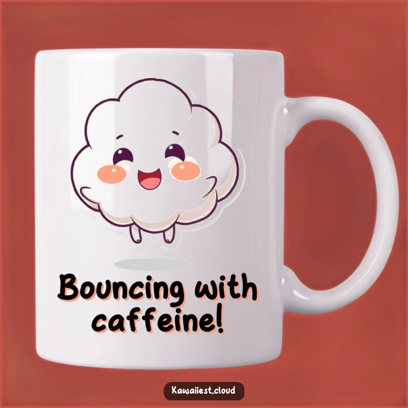 Funny Cloud Bounce Mug: Joyful Character Gift for Happy Mornings