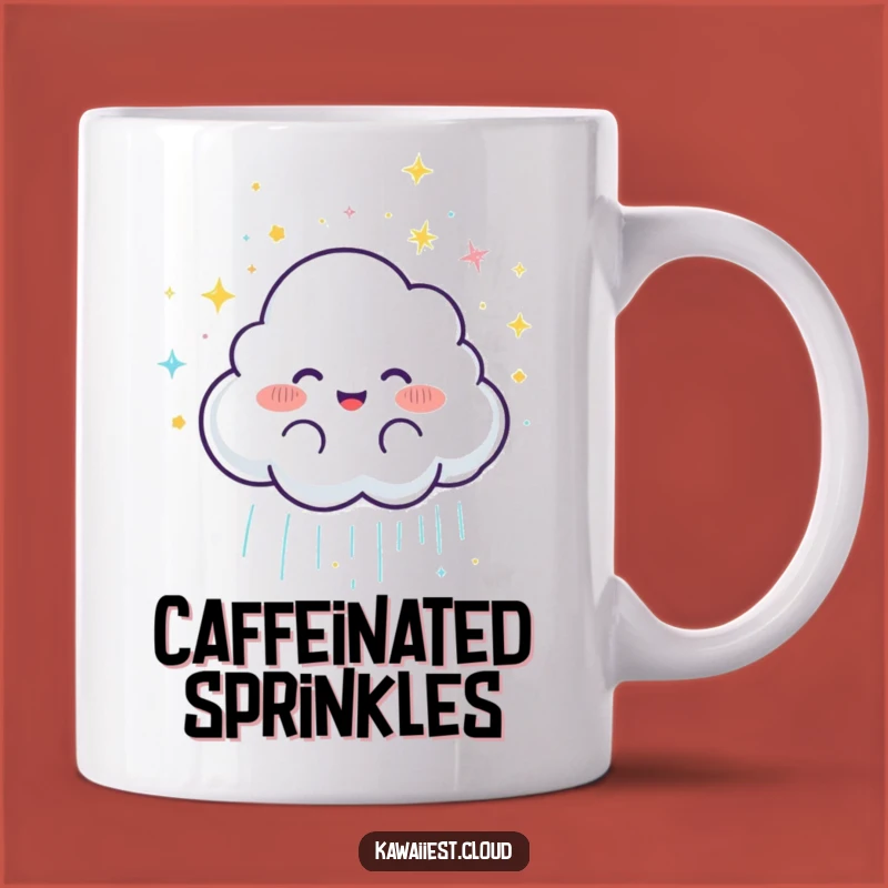 Funny Cloud Rain Mug: Joyful Shower, Glittery Magic Gift