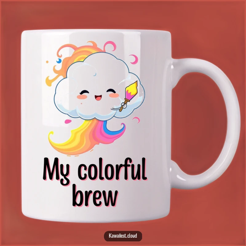 Funny Cloud Painter Mug: Artistic Sky Delight for Creative Souls
