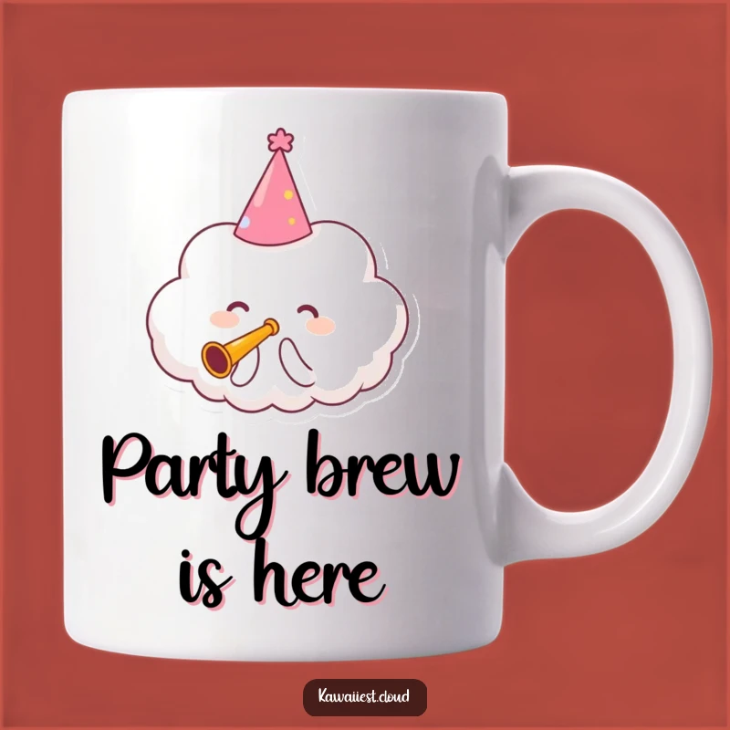 Funny Party Cloud Mug: Celebrate with Music and Merriment