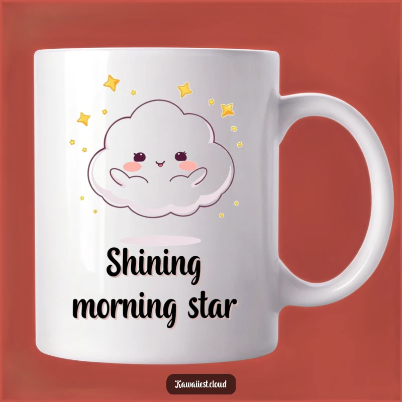 Funny Star Juggling Cloud Mug: Magical Character, Celestial Fun, Perfect Humorous Gift
