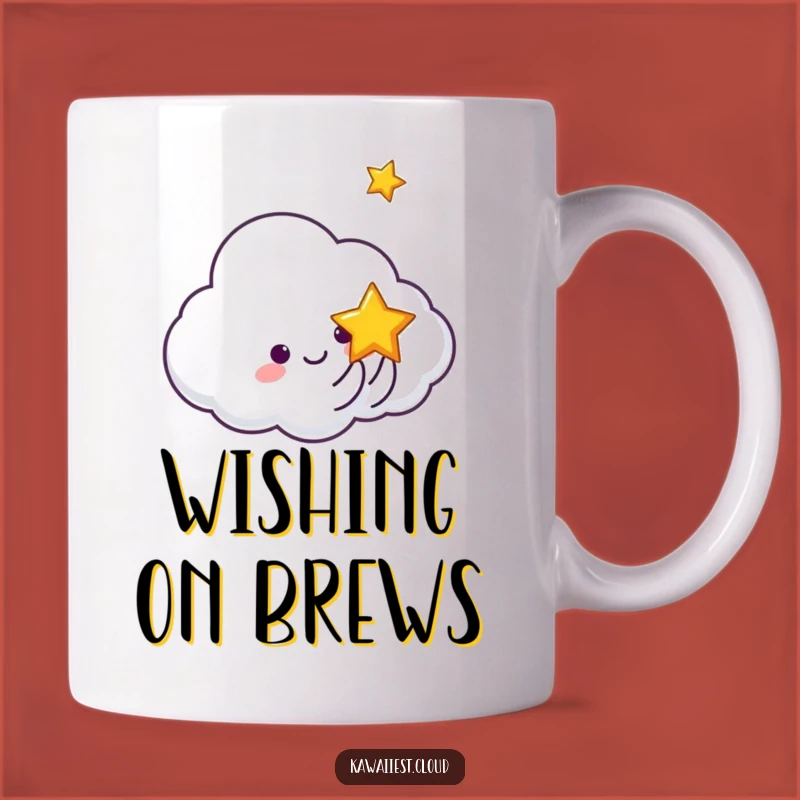 Funny Cloud Tossing Star Mug: Playful Celestial Design, Perfect Starry Gift