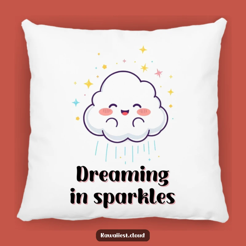 Funny Cloud Rain Pillow: Joyful Comfort, Glittery Decor