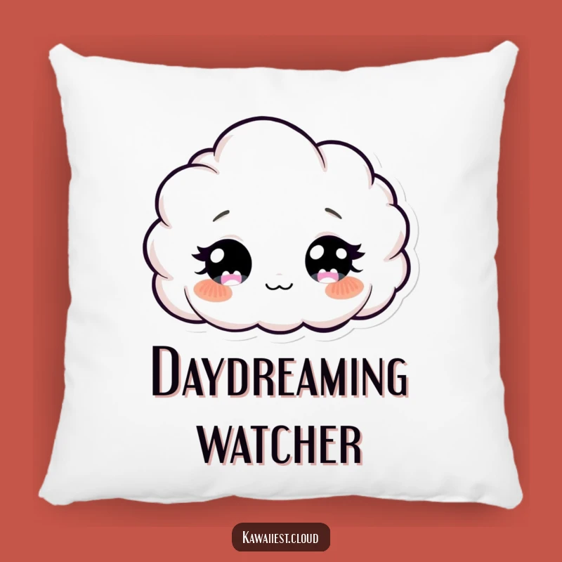 Funny Cloud Pillow: Curious Peering Comfort, Whimsical Twinkling Eyes Decor