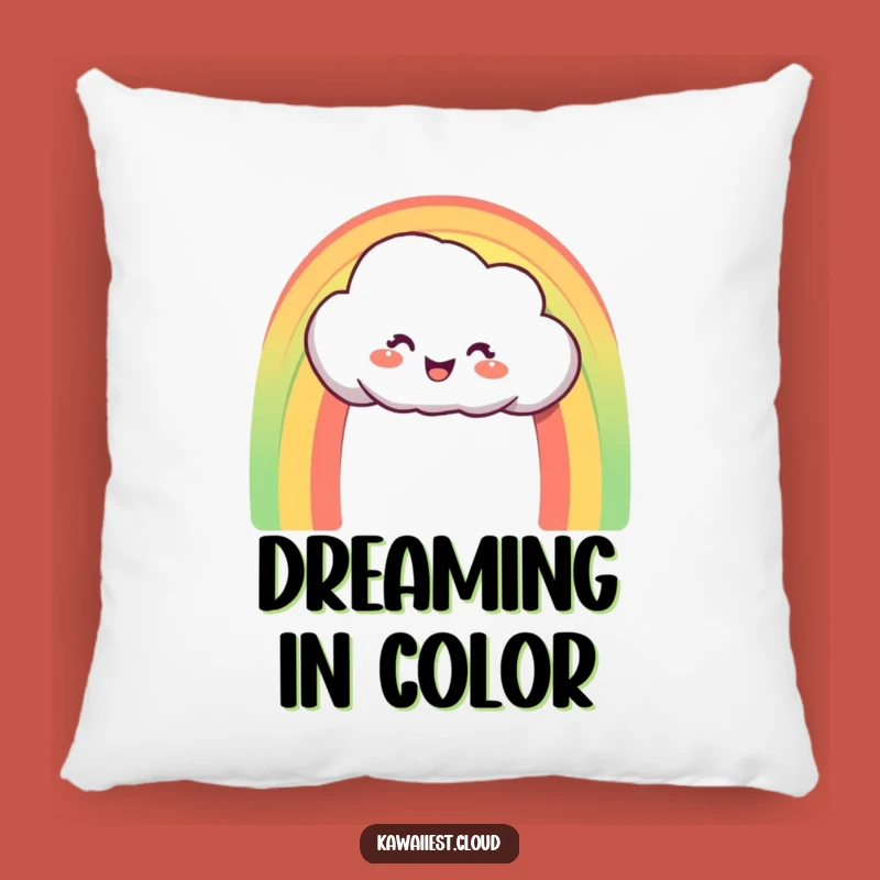 Funny Rainbow Cloud Pillow: Delighted Character Creating Arch, Cozy Comfort Gift