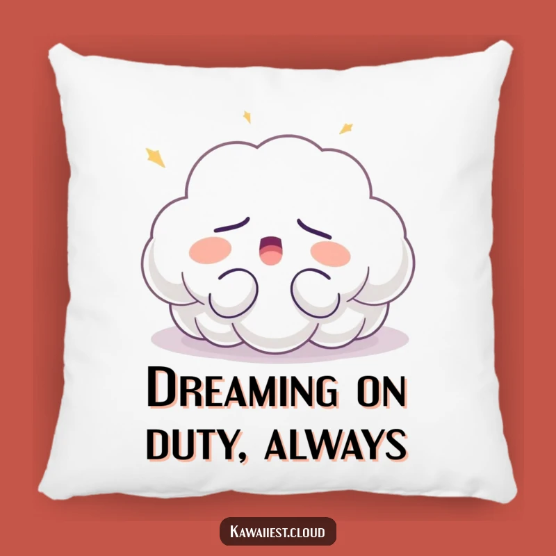 Funny Sleepy Cloud Yawn Pillow - Soft & Comforting Humorous Decor