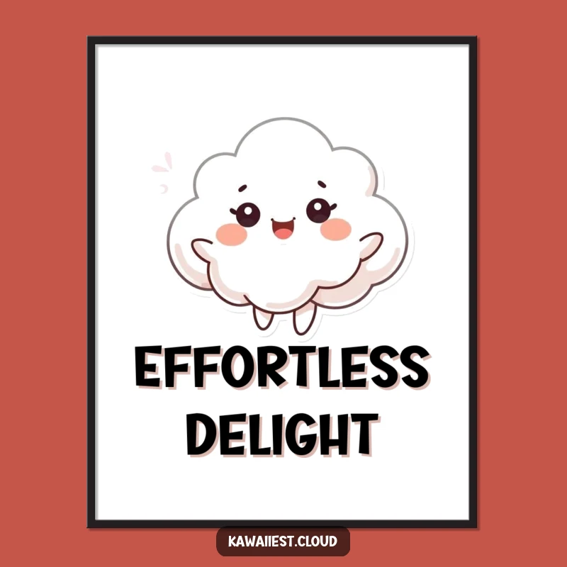 Funny Dancing Cloud Digital Art: Joyful Breeze Print