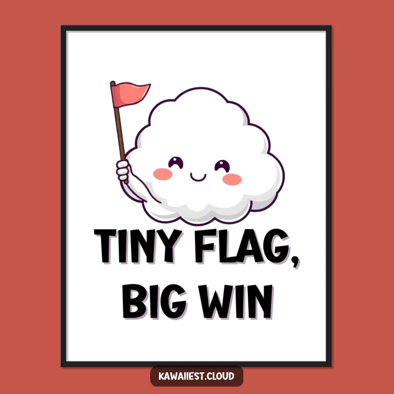 Funny Happy Cloud Digital Art - Peaceful Waves & Humor, Gift Download!