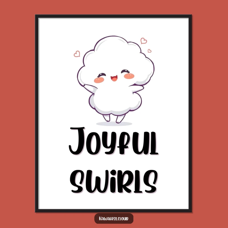 Funny Dancing Cloud Digital Art: Delighted Design, Instant Joyful Decor