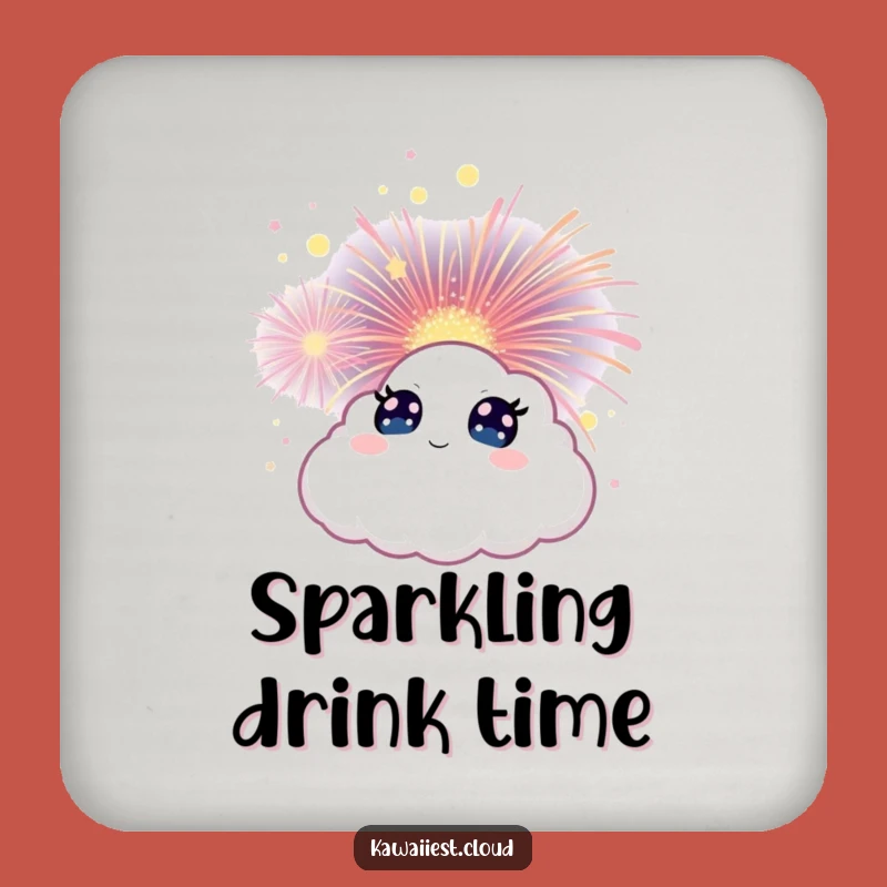 Funny Cloud Firework Coaster Set - Protect Surfaces with Magical Bloom Gift