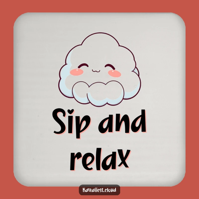 Funny Cloud Sigh Coaster: Protect Surfaces with Characterful Calm