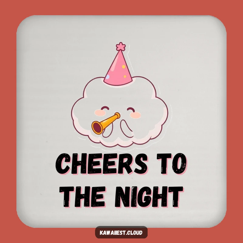 Funny Party Cloud Coaster Set: Festive Protection for Your Drinks