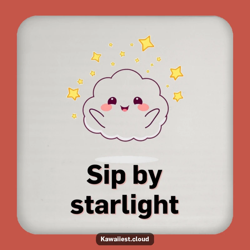 Funny Cloud Firefly Coasters (Set of 2): Whimsical Light Gift