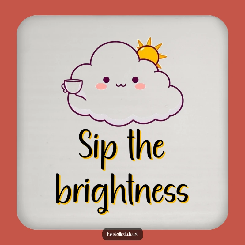 Funny Sunshine Cloud Coaster: Protect Surfaces with Warmth