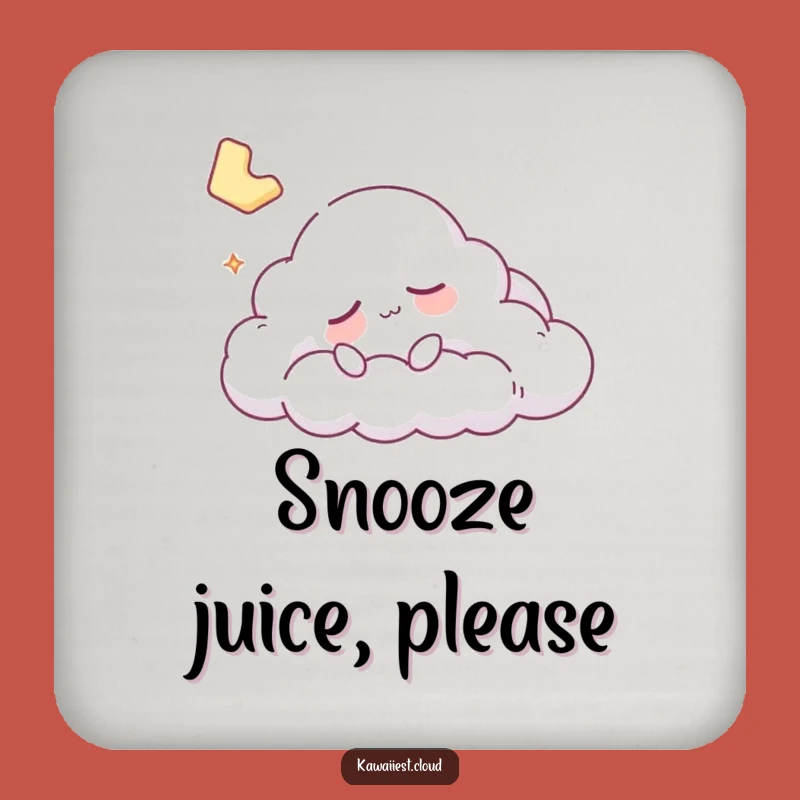 Funny Sleepy Cloud Coaster - Protect Surfaces, Dreamy & Practical Gift