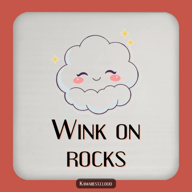 Funny Winking Cloud Coasters: Playful Protection, Sparkle Table Decor
