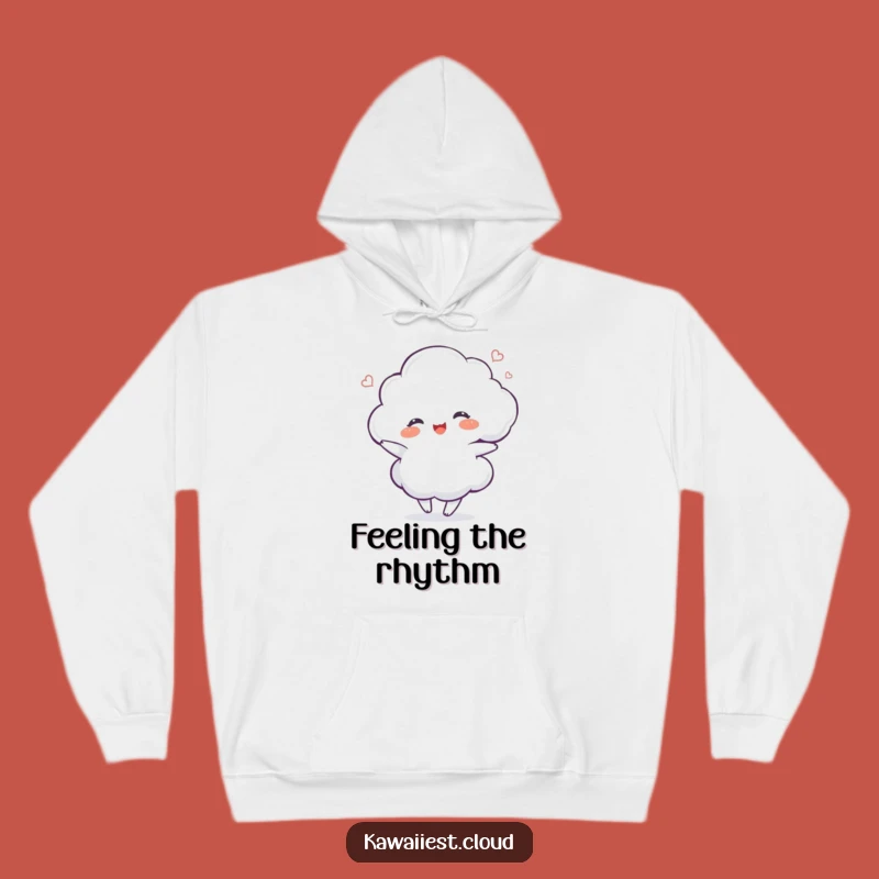 Cozy Funny Dancing Cloud Hoodie: Delighted Character, Joyful Gift
