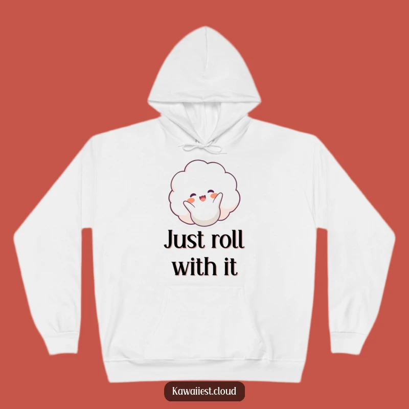 Funny Happy Cloud Hoodie - Cozy Joyful Character Sweatshirt, Great Gift
