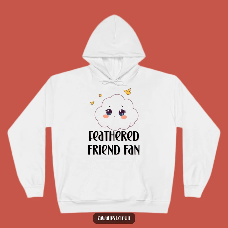 Funny Wide-Eyed Cloud Hoodie: Bird Watching Comfort, Cozy Humorous Gift