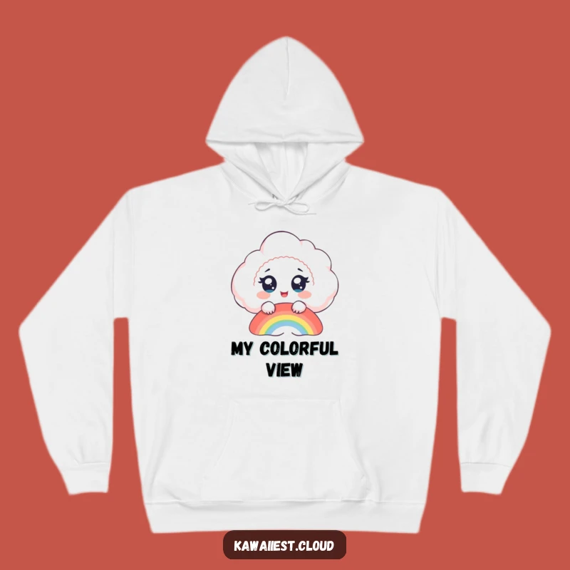 Cozy Funny Cloud Rainbow Hoodie: Warmth Meets Whimsy in a Humorous Gift