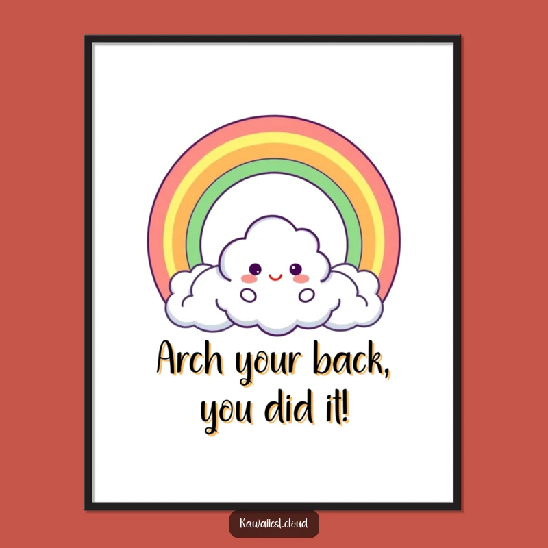 Free Printable Wall Art: Rainbow Cloud, Funny Downloadable Decor!