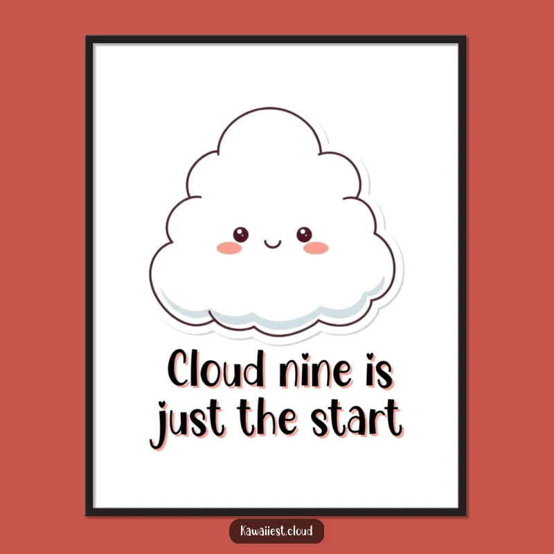 Free Printable Wall Art: Playful Cloud, Funny Downloadable Decor!