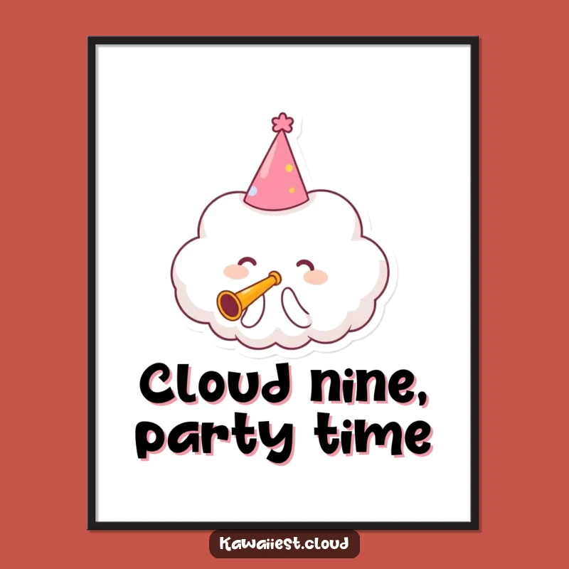 Free Printable Party Cloud Wall Art: Funny Downloadable Decor for Festivities