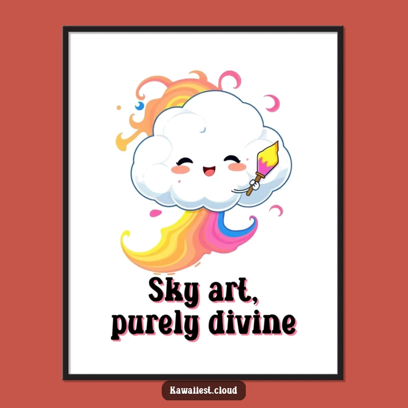 Free Printable Cloud Painter Wall Art: Funny Downloadable Decor for Creatives