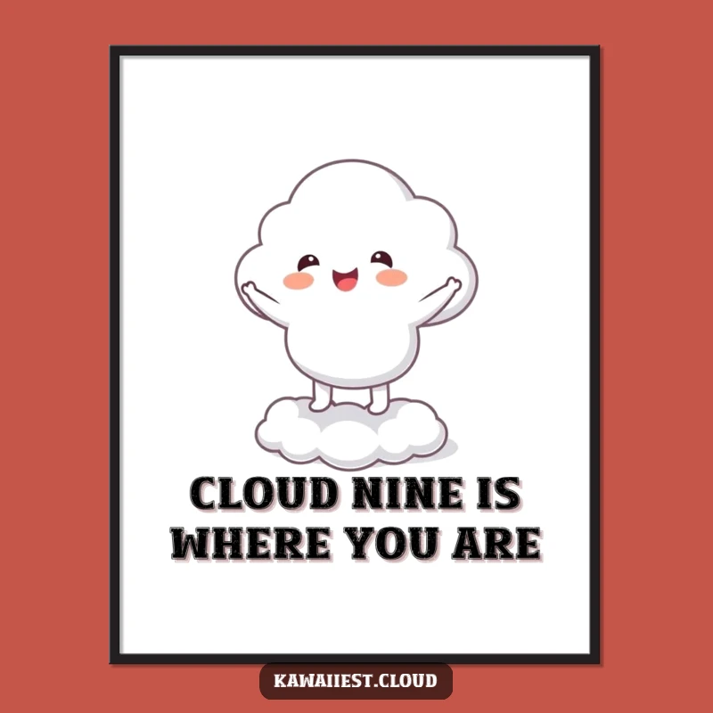 Free Printable Wall Art: Funny Cloud Jigging - Humorous Downloadable Decor