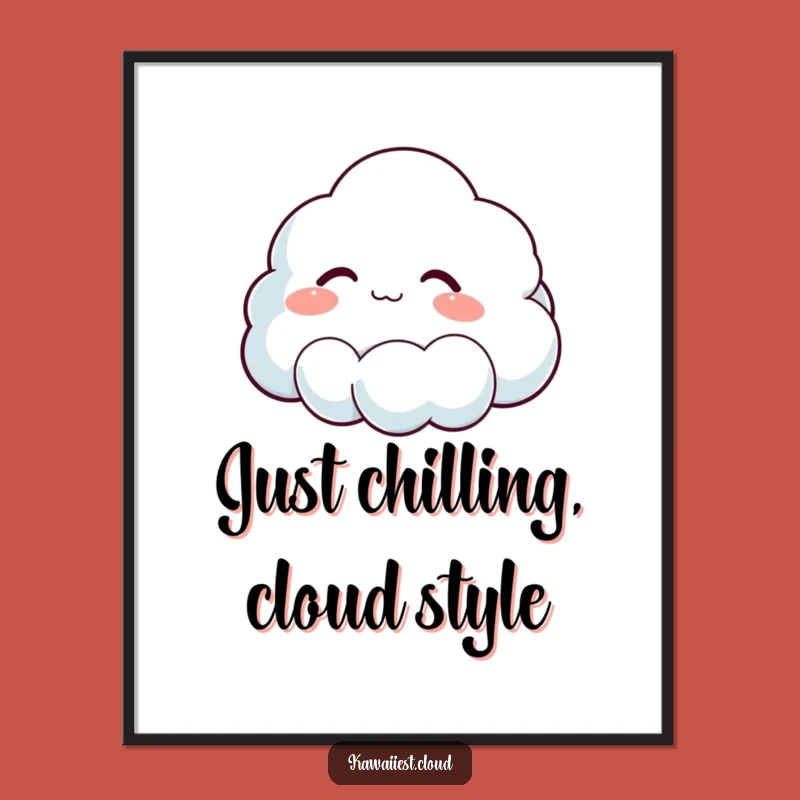 Funny Free Printable Wall Art: Cloud's Contented Sigh - Downloadable Art