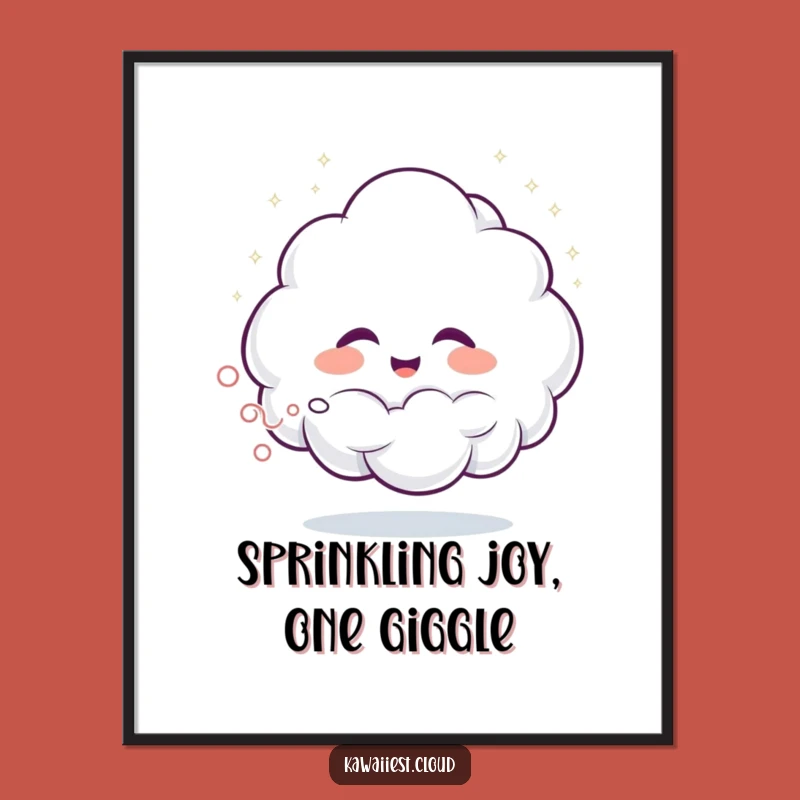 Funny Free Printable Wall Art: Giggling Cloud Shower