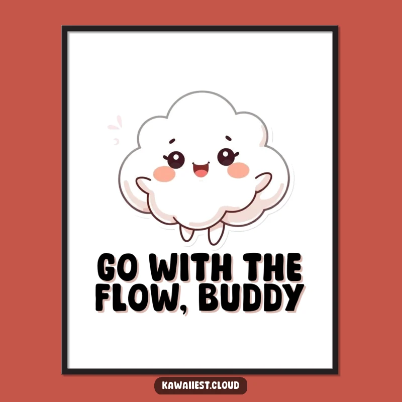 Funny Free Printable Wall Art: Dancing Cloud for a Breezy, Downloadable Decor Gift