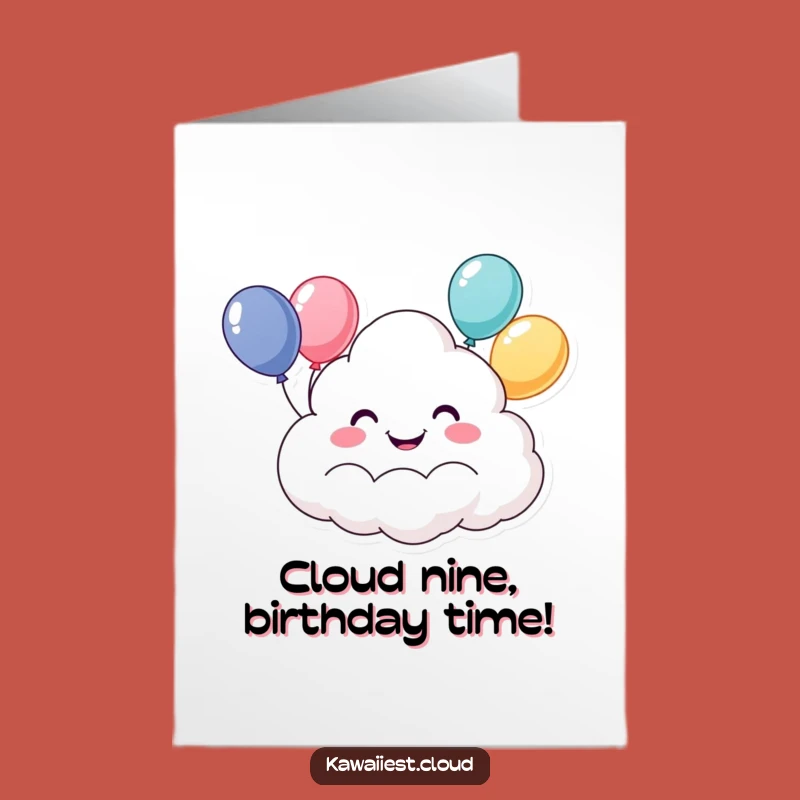 Free Printable Birthday Card: Funny Cloud with Balloons for a Joyful, Laugh-Out-Loud Downloadable Gift