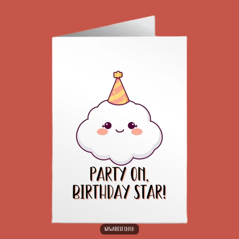 Free Printable Birthday Card: Party Cloud, Funny Downloadable Celebration Gift