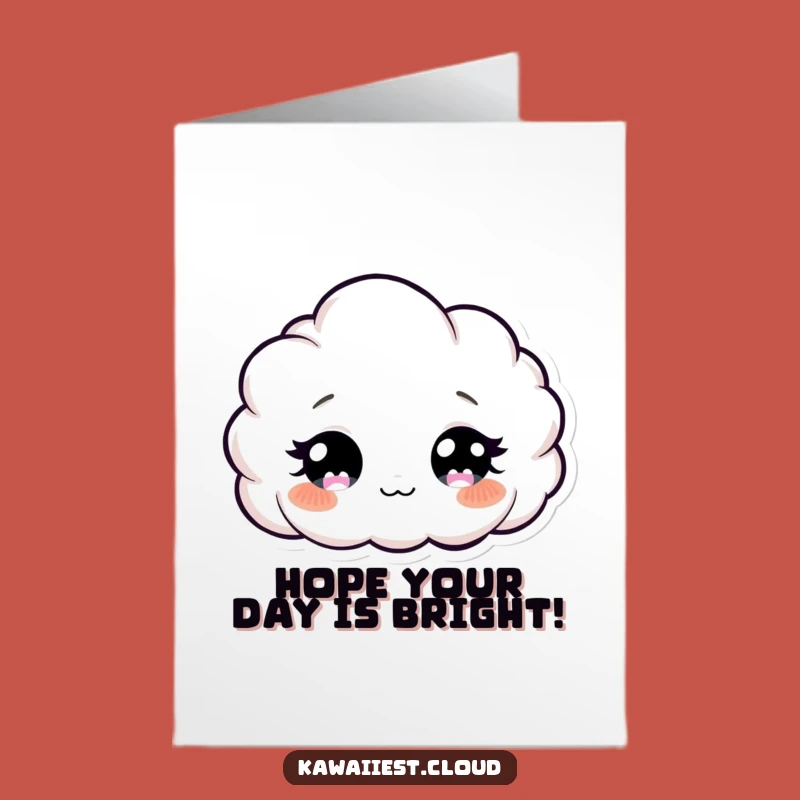 Free Printable Funny Cloud Birthday Card - Curious Peering, Downloadable Cheerful Gift