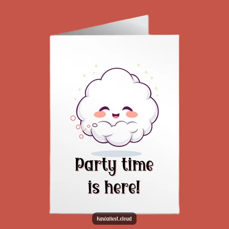 Funny Free Printable Birthday Card: Giggling Cloud Mist