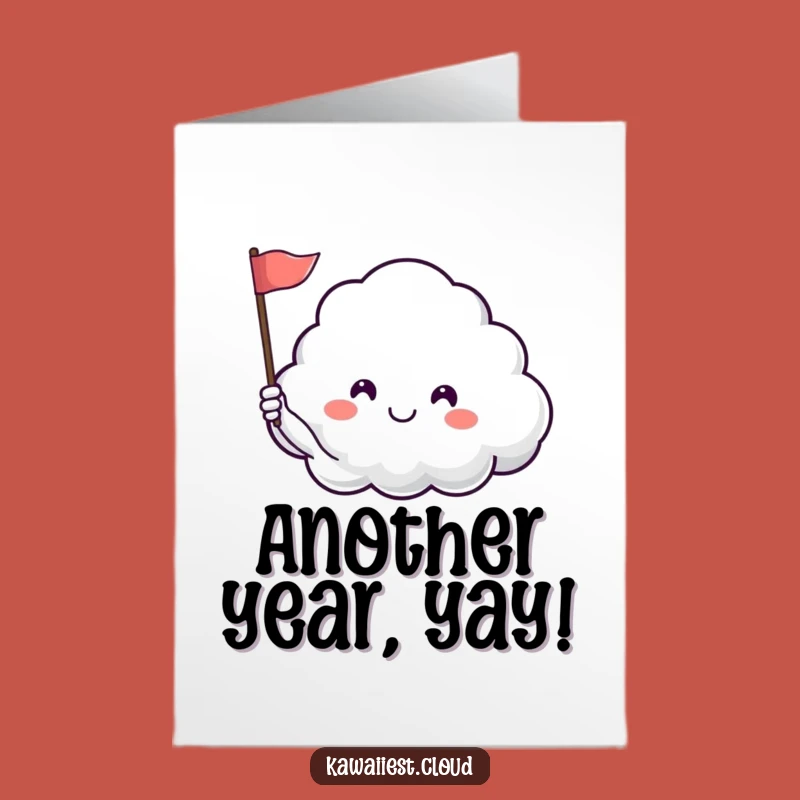 Funny Free Printable Birthday Card: Happy Cloud Flag