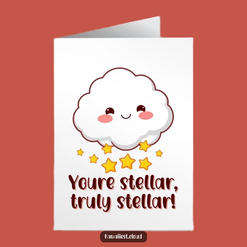 Free Printable Congratulations Card: Star-Throwing Cloud for a Dazzling, Downloadable Gift