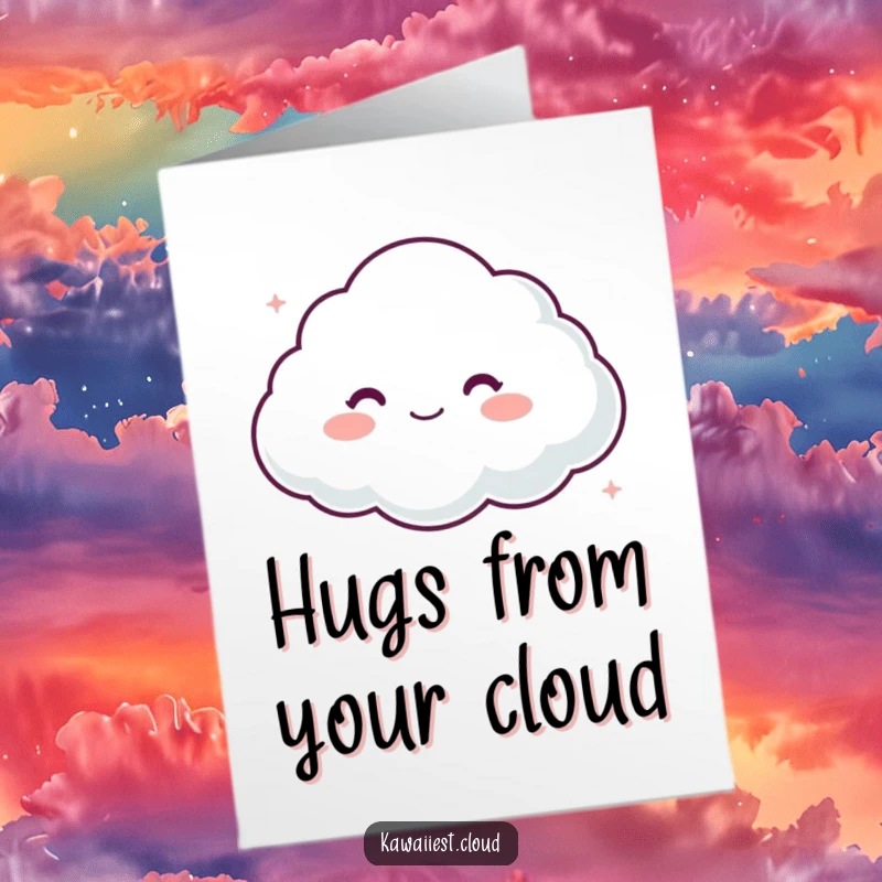 Funny Free Printable Congratulations Card: A cloud offers a comforting, soft appearance, symbolizing gentle support and encouragement, a kind downloadable.