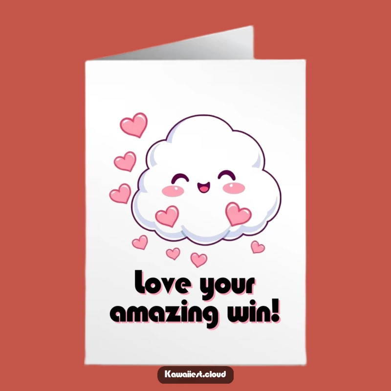 Free Printable Heart Cloud Congrats Card: Joyful Downloadable Celebration!